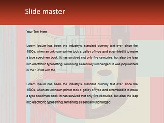 A Red And Blue Abstract Background With Lines And Shapes PowerPoint Template