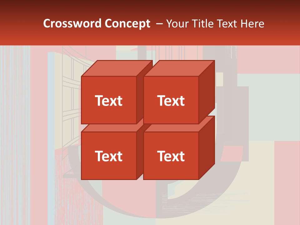 A Red And Blue Abstract Background With Lines And Shapes PowerPoint Template