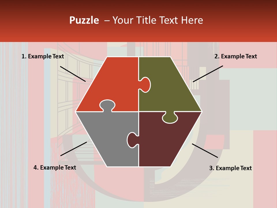 A Red And Blue Abstract Background With Lines And Shapes PowerPoint Template