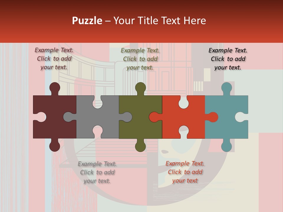 A Red And Blue Abstract Background With Lines And Shapes PowerPoint Template