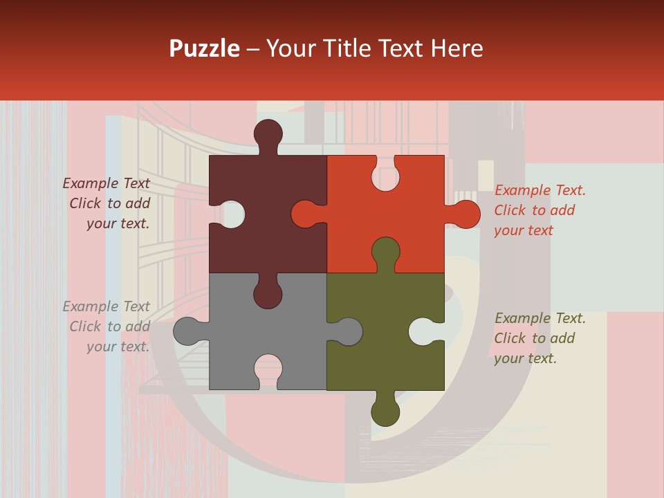 A Red And Blue Abstract Background With Lines And Shapes PowerPoint Template