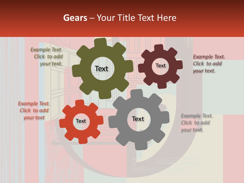 A Red And Blue Abstract Background With Lines And Shapes PowerPoint Template