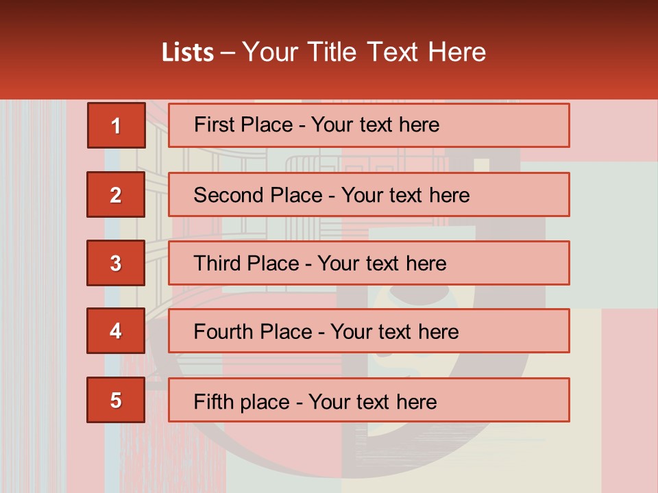 A Red And Blue Abstract Background With Lines And Shapes PowerPoint Template