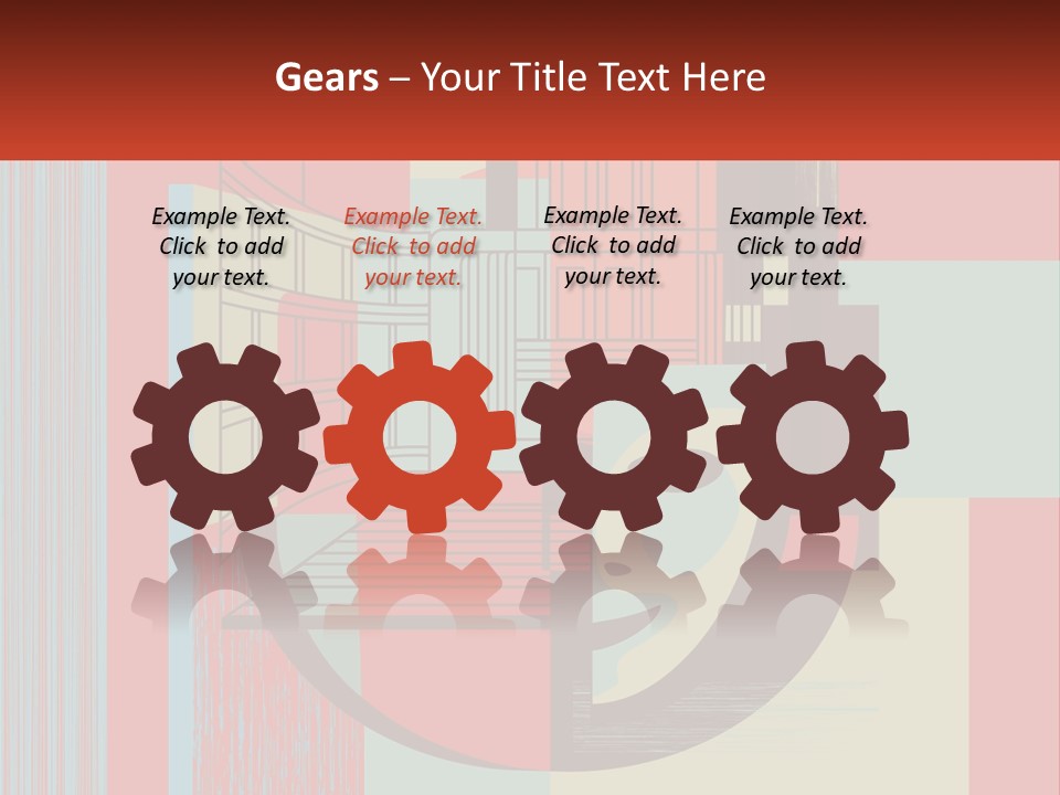 A Red And Blue Abstract Background With Lines And Shapes PowerPoint Template