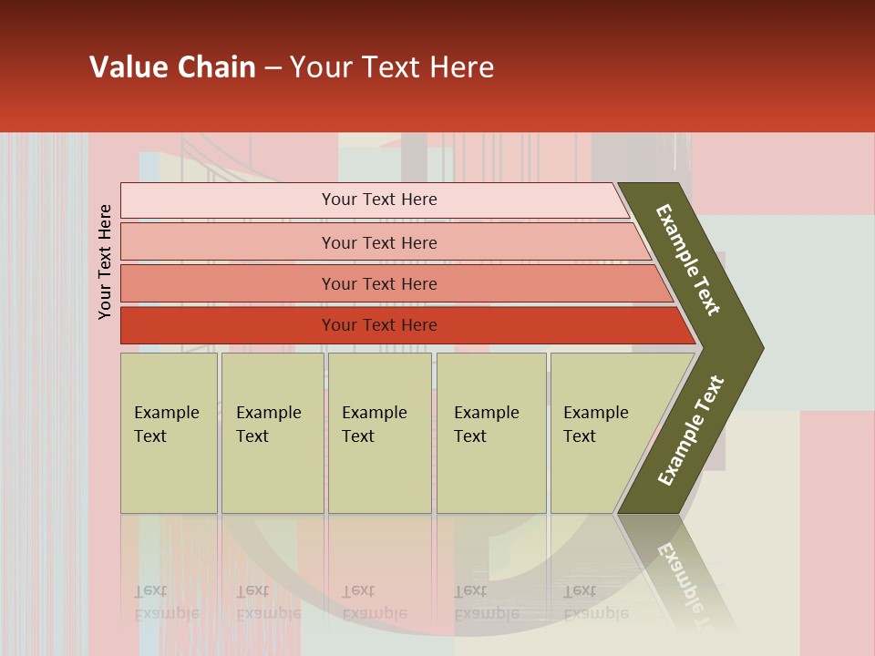 A Red And Blue Abstract Background With Lines And Shapes PowerPoint Template