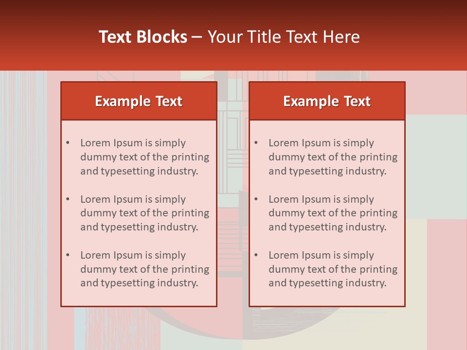 A Red And Blue Abstract Background With Lines And Shapes PowerPoint Template