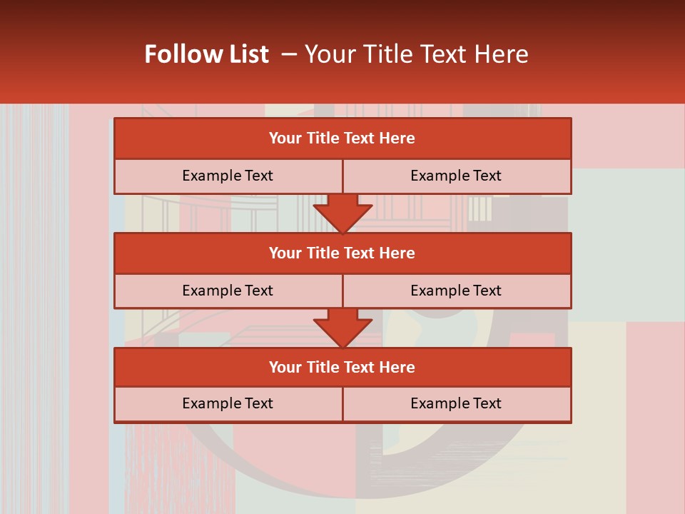 A Red And Blue Abstract Background With Lines And Shapes PowerPoint Template