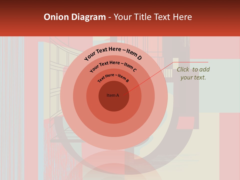 A Red And Blue Abstract Background With Lines And Shapes PowerPoint Template