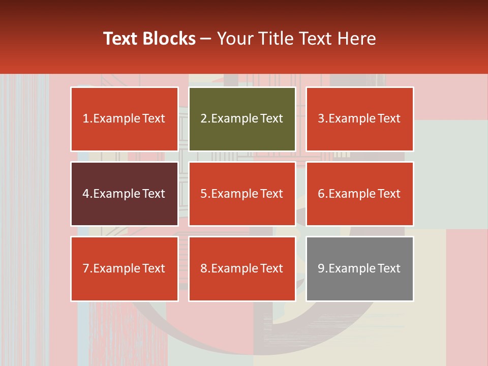 A Red And Blue Abstract Background With Lines And Shapes PowerPoint Template