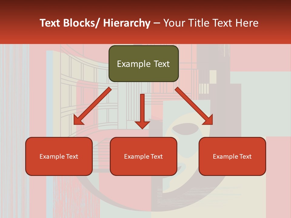 A Red And Blue Abstract Background With Lines And Shapes PowerPoint Template