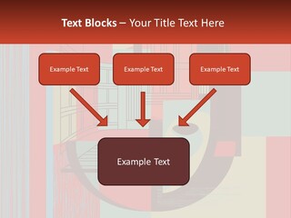 A Red And Blue Abstract Background With Lines And Shapes PowerPoint Template