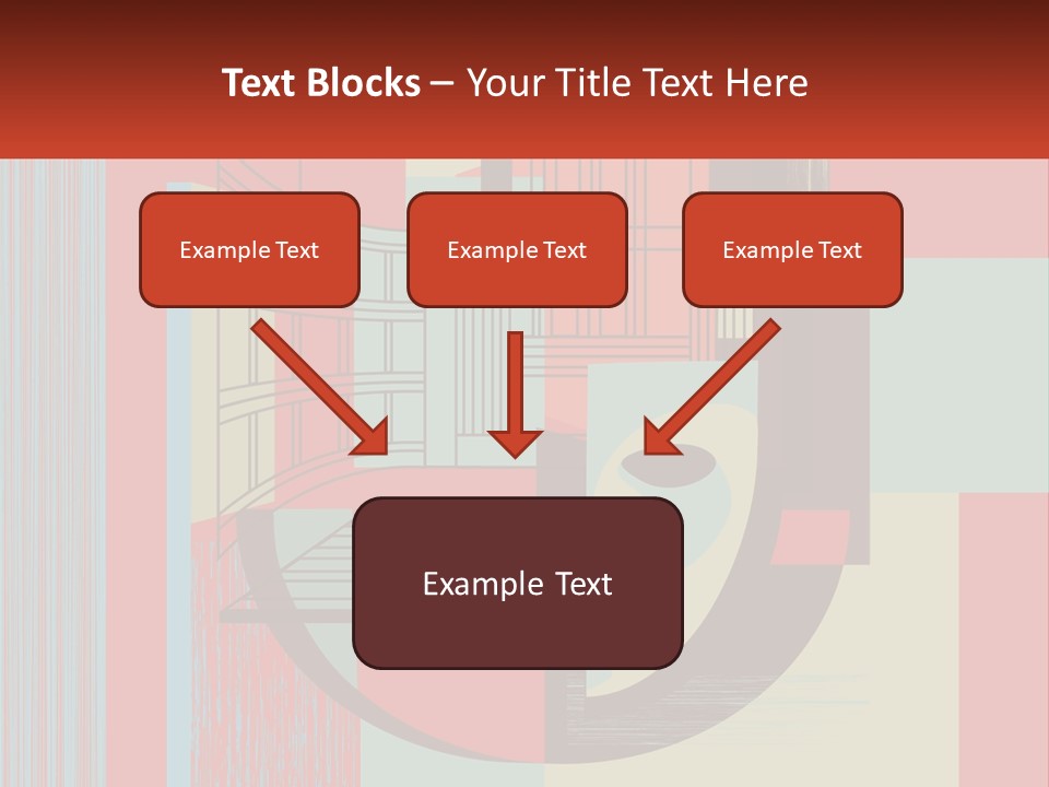 A Red And Blue Abstract Background With Lines And Shapes PowerPoint Template