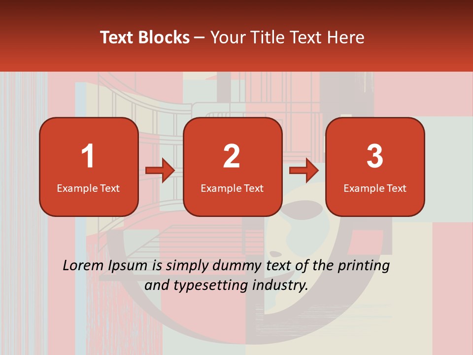 A Red And Blue Abstract Background With Lines And Shapes PowerPoint Template