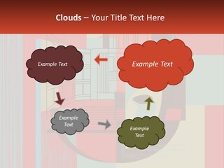 A Red And Blue Abstract Background With Lines And Shapes PowerPoint Template