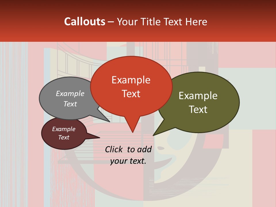 A Red And Blue Abstract Background With Lines And Shapes PowerPoint Template