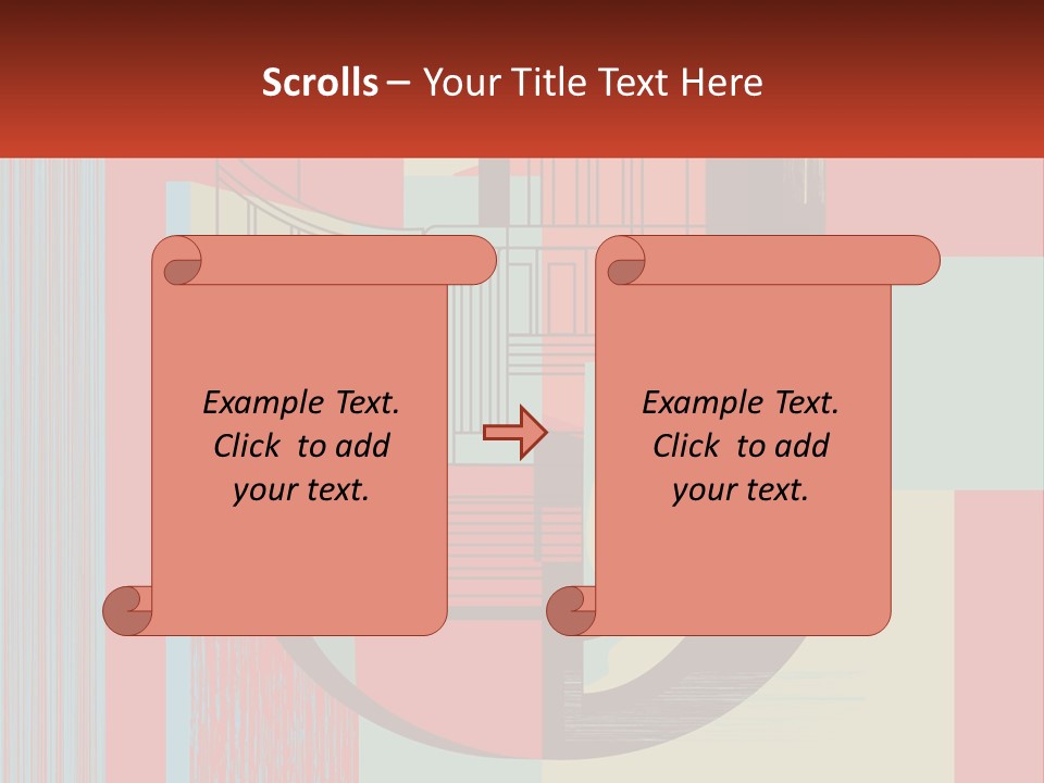 A Red And Blue Abstract Background With Lines And Shapes PowerPoint Template