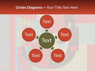 A Red And Blue Abstract Background With Lines And Shapes PowerPoint Template