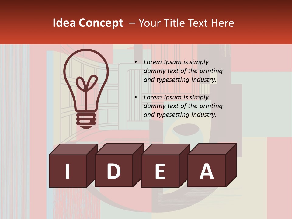 A Red And Blue Abstract Background With Lines And Shapes PowerPoint Template