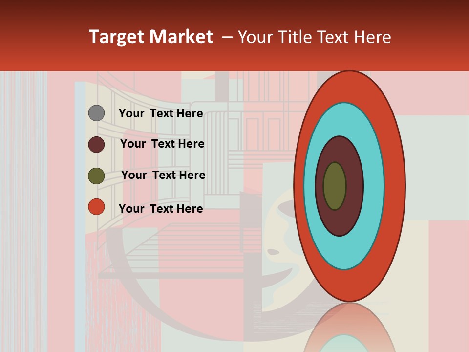 A Red And Blue Abstract Background With Lines And Shapes PowerPoint Template