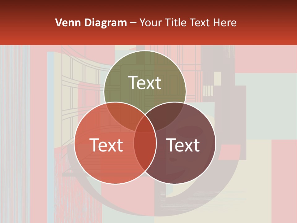 A Red And Blue Abstract Background With Lines And Shapes PowerPoint Template