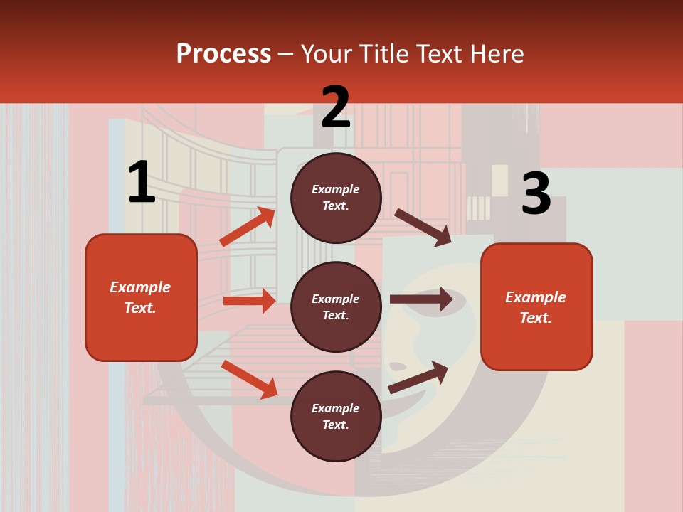 A Red And Blue Abstract Background With Lines And Shapes PowerPoint Template