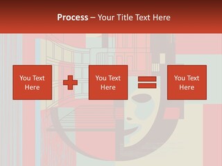 A Red And Blue Abstract Background With Lines And Shapes PowerPoint Template