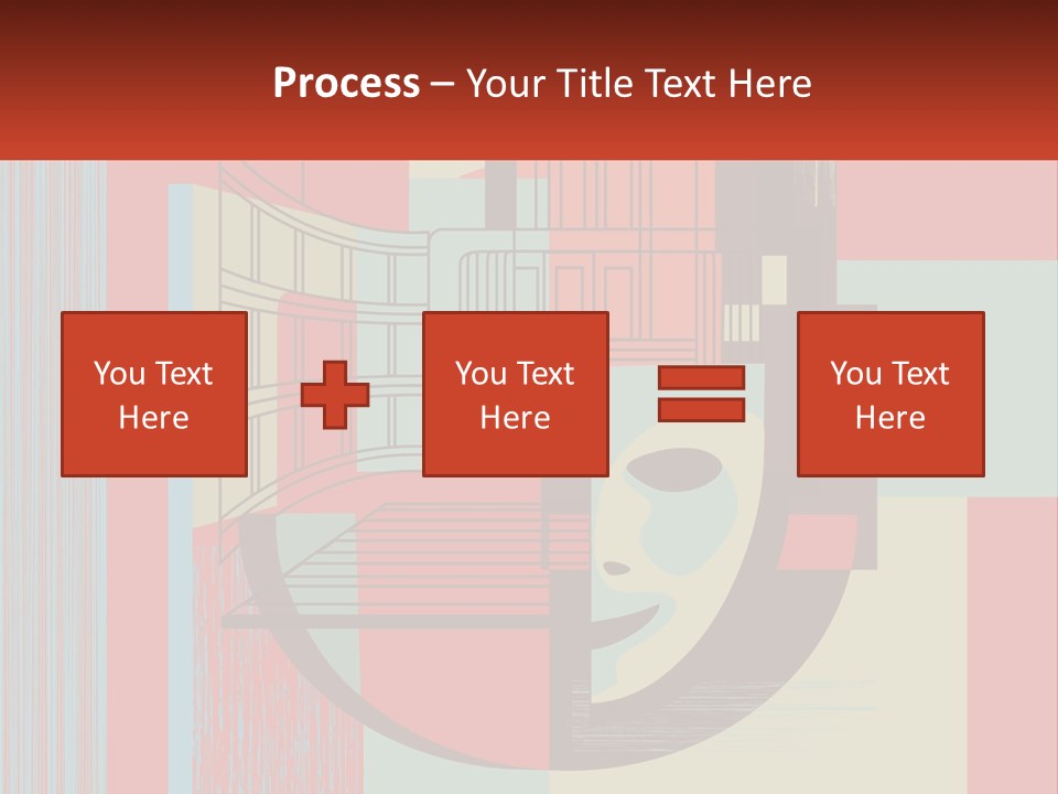 A Red And Blue Abstract Background With Lines And Shapes PowerPoint Template