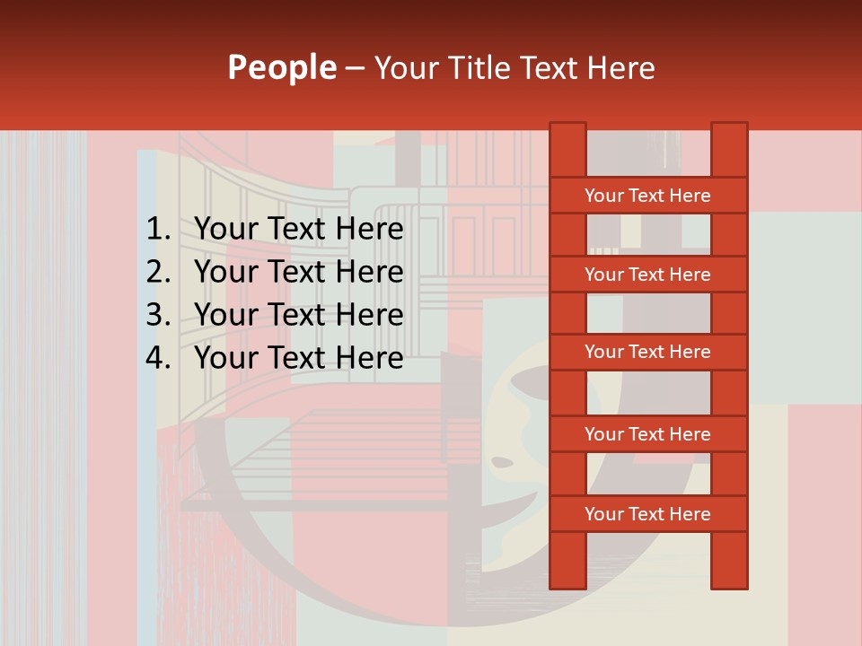 A Red And Blue Abstract Background With Lines And Shapes PowerPoint Template