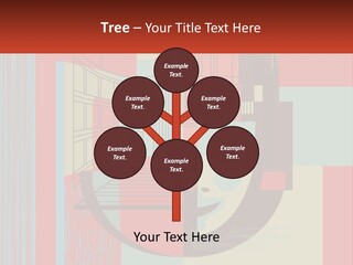 A Red And Blue Abstract Background With Lines And Shapes PowerPoint Template