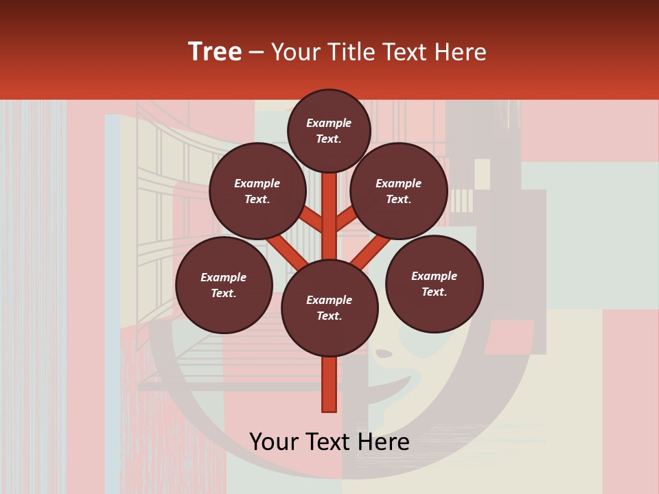 A Red And Blue Abstract Background With Lines And Shapes PowerPoint Template