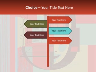 A Red And Blue Abstract Background With Lines And Shapes PowerPoint Template