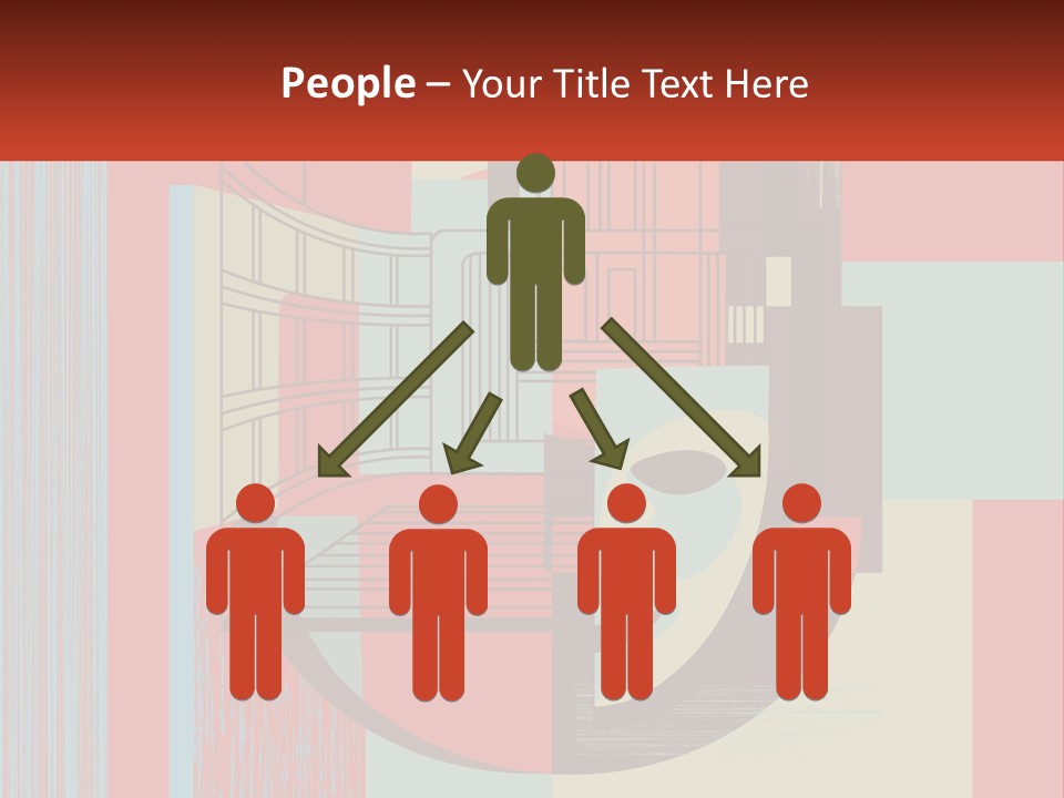 A Red And Blue Abstract Background With Lines And Shapes PowerPoint Template