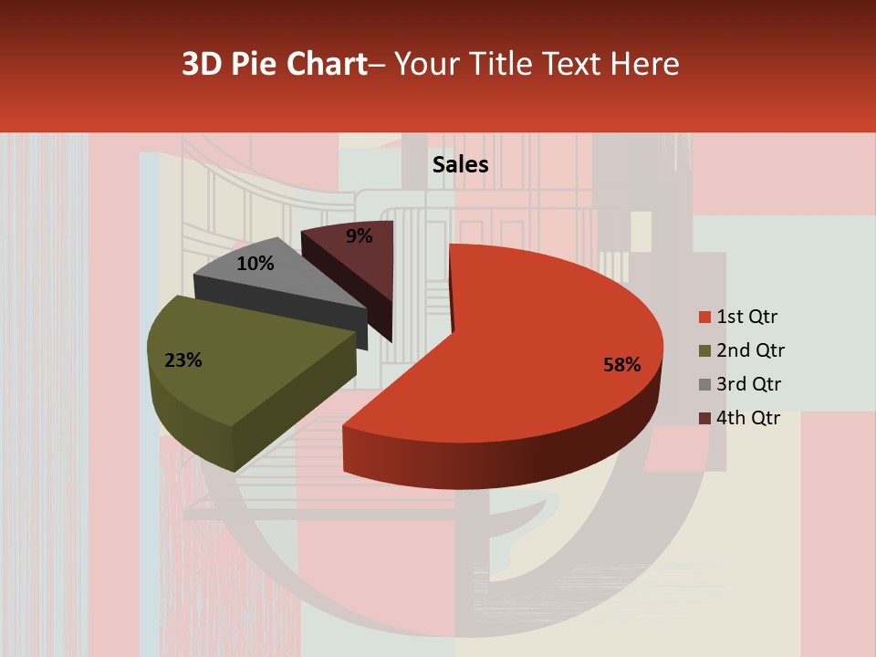 A Red And Blue Abstract Background With Lines And Shapes PowerPoint Template