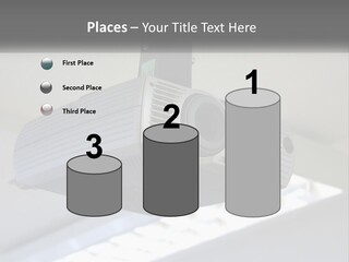 A Video Camera Hanging From The Ceiling Of A Building PowerPoint Template