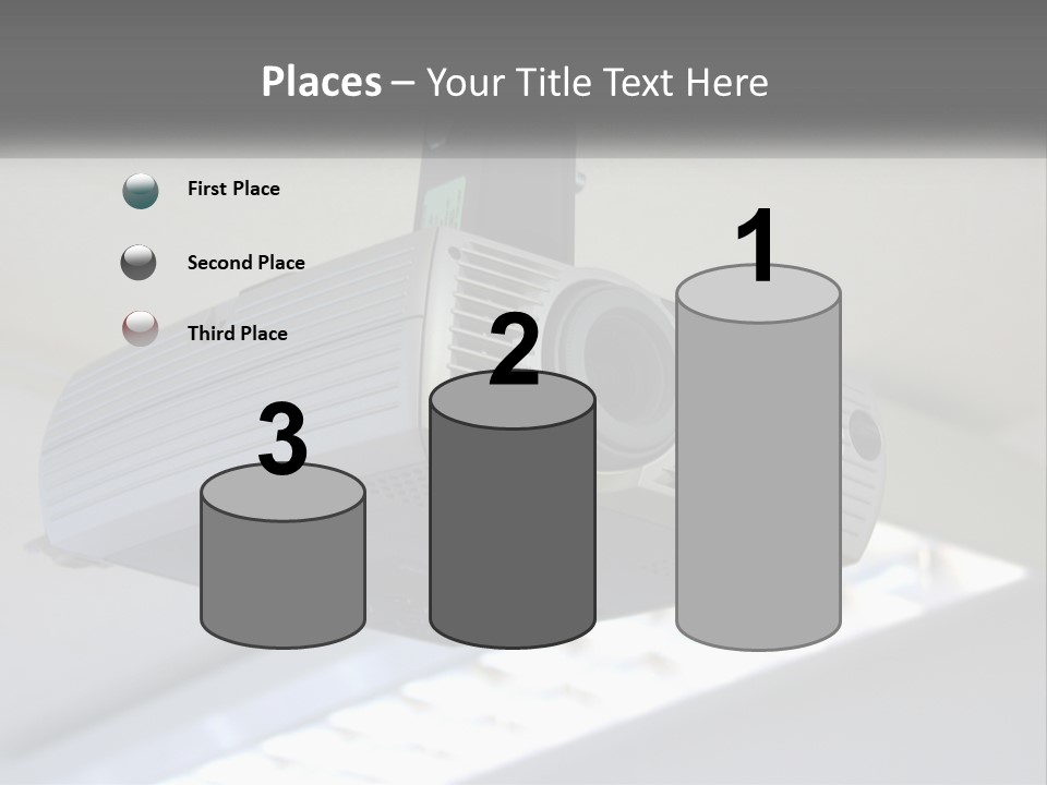 A Video Camera Hanging From The Ceiling Of A Building PowerPoint Template