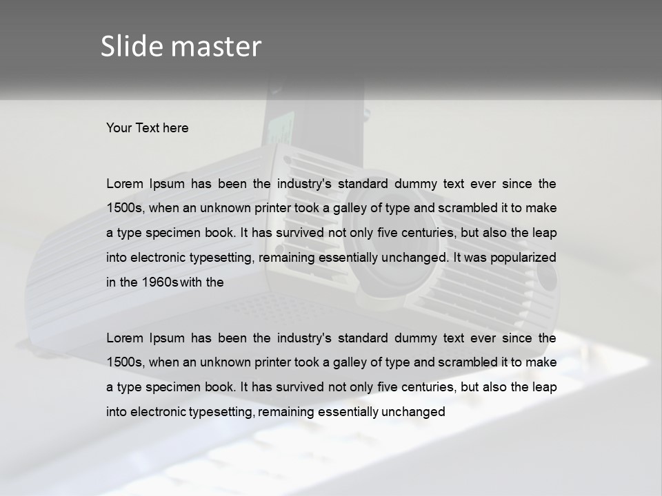 A Video Camera Hanging From The Ceiling Of A Building PowerPoint Template