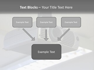 A Video Camera Hanging From The Ceiling Of A Building PowerPoint Template