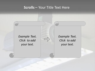 A Video Camera Hanging From The Ceiling Of A Building PowerPoint Template
