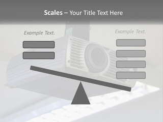 A Video Camera Hanging From The Ceiling Of A Building PowerPoint Template