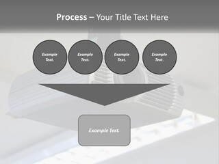A Video Camera Hanging From The Ceiling Of A Building PowerPoint Template