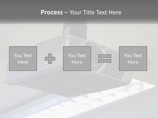 A Video Camera Hanging From The Ceiling Of A Building PowerPoint Template