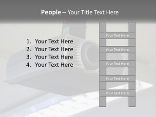 A Video Camera Hanging From The Ceiling Of A Building PowerPoint Template