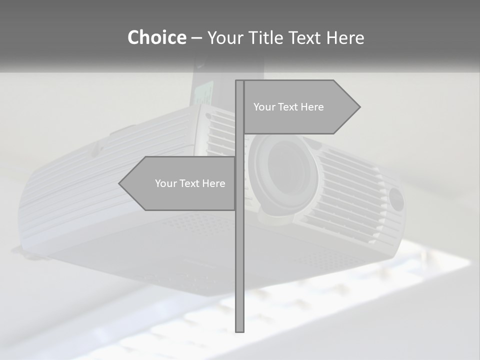 A Video Camera Hanging From The Ceiling Of A Building PowerPoint Template