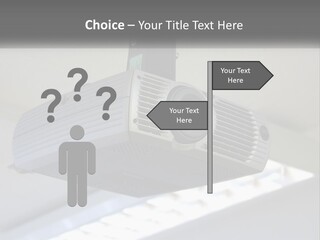 A Video Camera Hanging From The Ceiling Of A Building PowerPoint Template