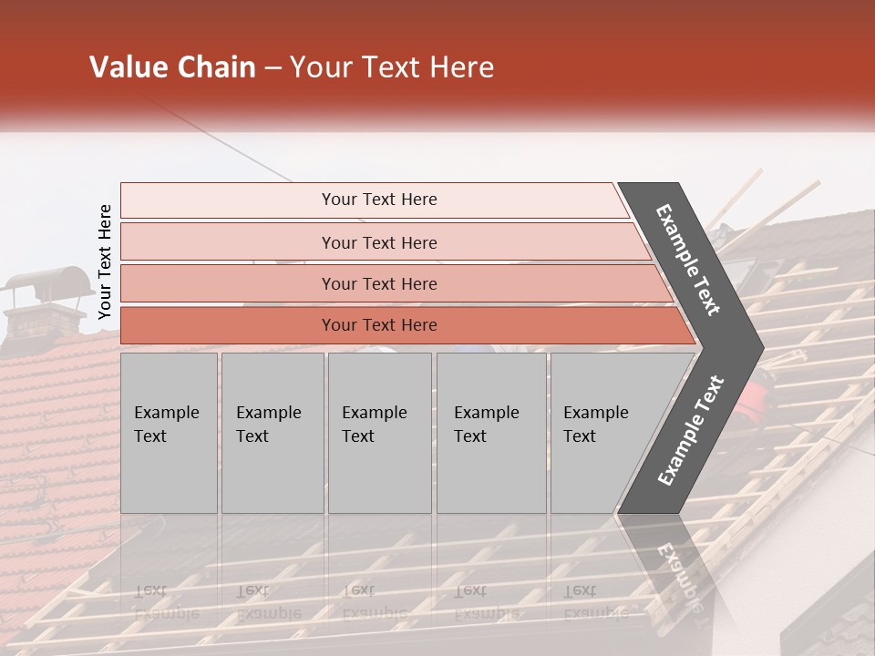 Two Men Working On The Roof Of A House PowerPoint Template
