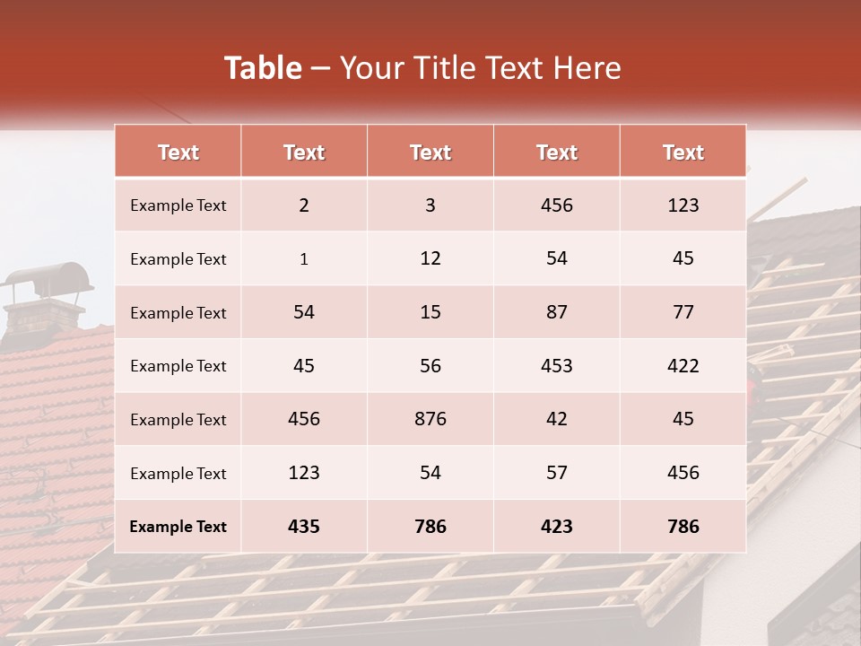 Two Men Working On The Roof Of A House PowerPoint Template