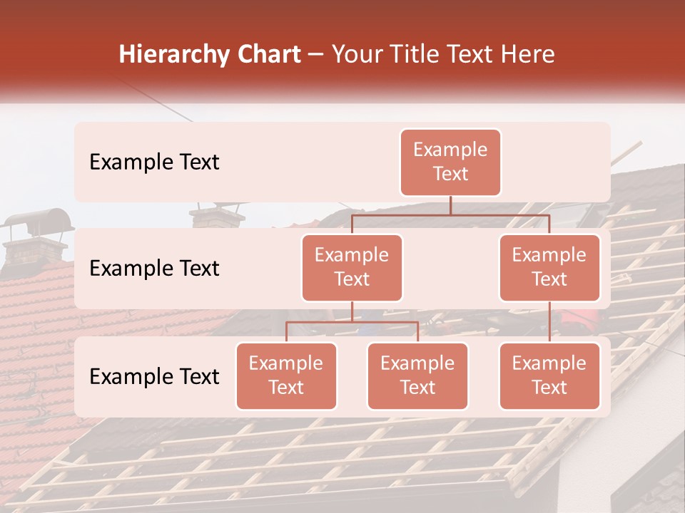 Two Men Working On The Roof Of A House PowerPoint Template