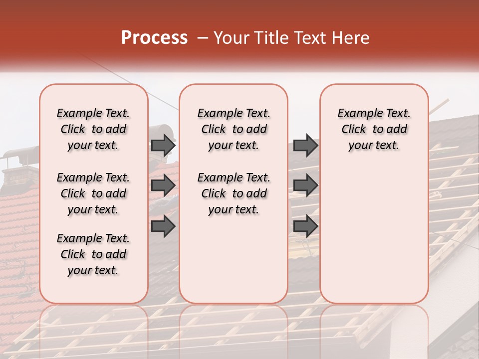 Two Men Working On The Roof Of A House PowerPoint Template