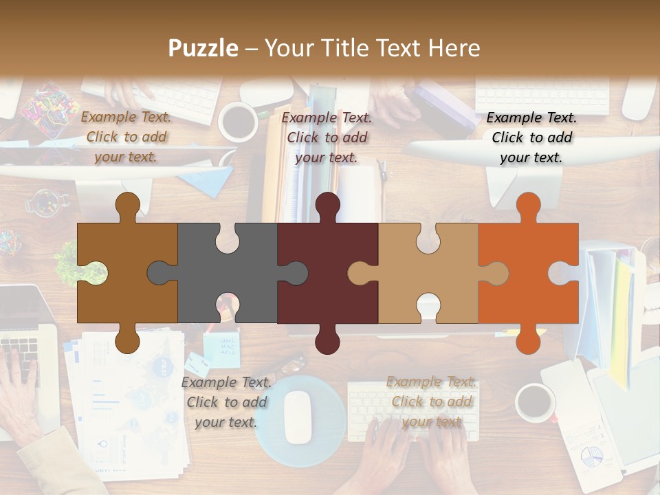 A Group Of People Sitting At A Table Working On Laptops PowerPoint Template