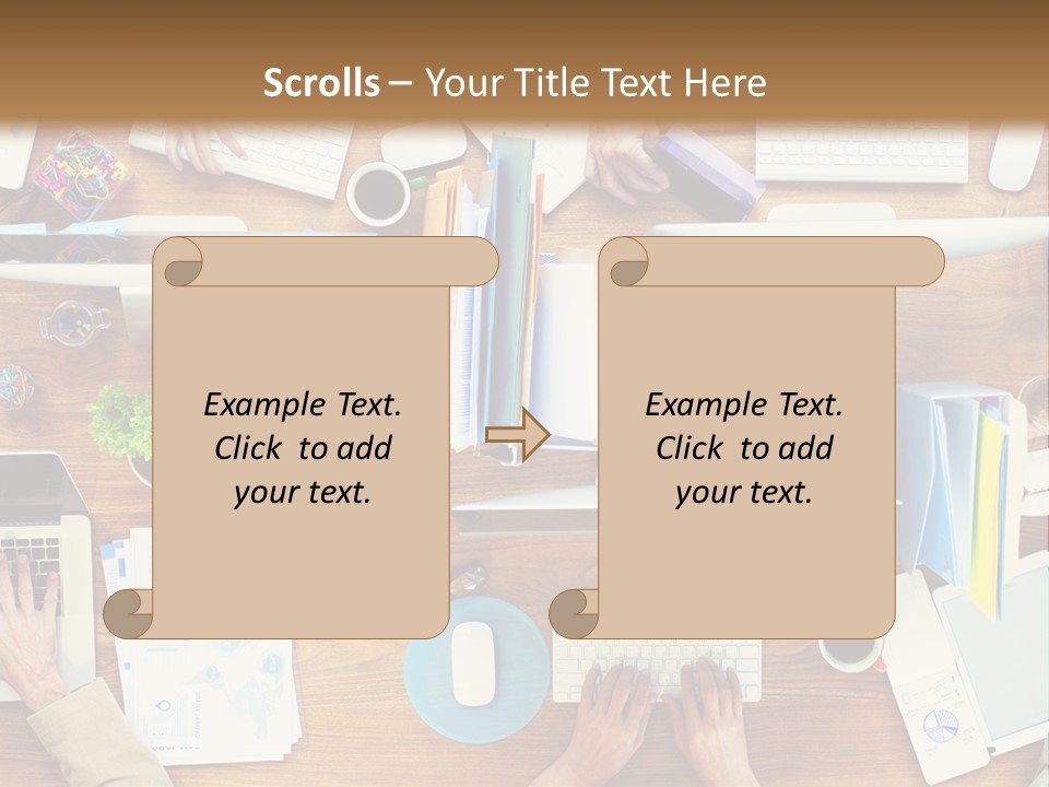 A Group Of People Sitting At A Table Working On Laptops PowerPoint Template